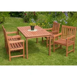 Merxx Santos Set 5-tlg. Tisch 150 x 90 cm natur