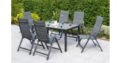 Merxx Taviano Set 7-tlg. Tisch 150 x 90 x 71 cm inkl. Klappsessel
