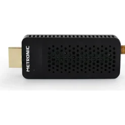 METRONIC 441646 Tuner DVB-T Receiver DVB-T, kompatibel mit DVB-T2 Dongle Stick Compact, HEVC, EPG, 1080i, HDMI, USB 2.0, SOS-Taste