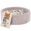 Misioo Bällebad mit Schaumstoff-Füllung - 90x30cm - 200 Bälle - Hochwertige Bällebad Bälle für Kinder - Weiches und Sicheres Spielzeug - Waschbar