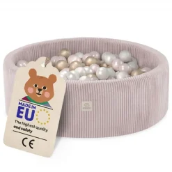 Misioo Bällebad mit Schaumstoff-Füllung - 90x30cm - 200 Bälle - Hochwertige Bällebad Bälle für Kinder - Weiches und Sicheres Spielzeug - Waschbar
