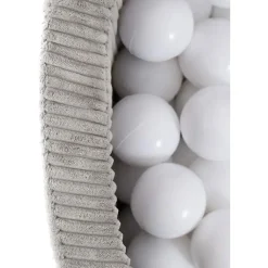 Misioo Bällebad mit Schaumstoff-Füllung - 90x30cm - 200 Bälle - Hochwertige Bällebad Bälle für Kinder - Weiches und Sicheres S... - Beige