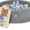 Misioo Bällebad mit Schaumstoff-Füllung - 90x30cm - 200 Bälle - Hochwertige Bällebad Bälle für Kinder- - Weiches und Sicheres Spielzeug - Waschbar