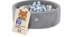 Misioo Bällebad mit Schaumstoff-Füllung - 90x30cm - 200 Bälle - Hochwertige Bällebad Bälle für Kinder- - Weiches und Sicheres Spielzeug - Waschbar
