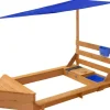 ML-Design Sandkasten mit Dach Boot blau