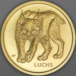 Münzprägestätten Deutschland 20 Euro Goldmünze Rückkehr der Wildtiere - Luchs 2025