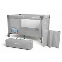Mobiclinic Mobiclinic®, Babybett, 2-in-1, Kinderbett und Laufstall, Faltbar, mit Tragetasche, Herausnehmbare Matratze, Reisebett, Atmungsaktives Gewebe, Seiteneingang mit Reißverschluss, Bis zu 15kg, Mofli