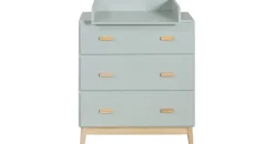 Mobili Rebecca Wickeltisch, Grün Holzwerkstoff, Rechteckig, 42x100x80 cm, Babymöbel, Wickelkommoden - Zubehör, Wickelkommoden