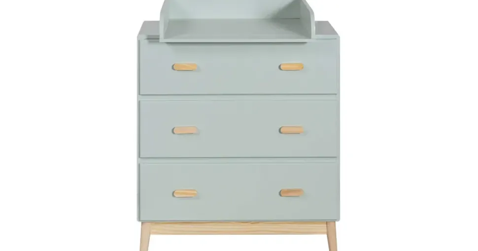 Mobili Rebecca Wickeltisch, Grün Holzwerkstoff, Rechteckig, 42x100x80 cm, Babymöbel, Wickelkommoden - Zubehör, Wickelkommoden