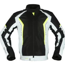Modeka Khao Air Textiljacke Schwarz/Grau/Gelb L
