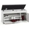 Mondeer Schuhbank 100 x 52 x 30 cm weiß / weiß