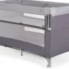 Moni Reisebett Next Level, 2 Ebenen, Matratze, Seite zum klappen, Beistellbett grau