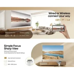 Montegoni HY300 PRO 4K-Projektor LED grau