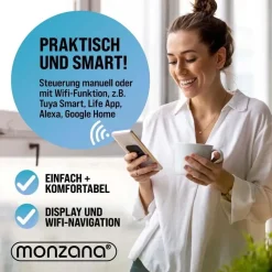 monzana MSPM900 Tischgeschirrspüler (freistehend, 450 mm breit, Weiß)