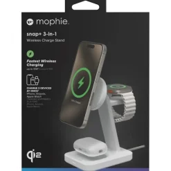 Mophie Snap 3-In-1 Kabelloses Ladegerät Weiß