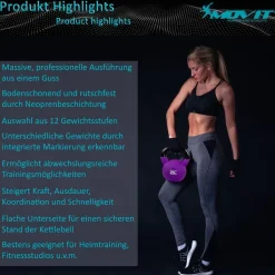 MOVIT Kettlebell PRO Kettlebell 4 kg gelb