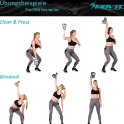 MOVIT Kettlebell PRO Kugelhantel Kettlebell 18 kg blau / schwarz / petrol