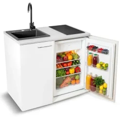 MPM SMK-02 Kühlschrank 100 l 94 cm hoch Weiß/Grau