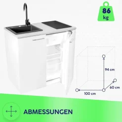 MPM SMK-02 Kühlschrank 100 l 94 cm hoch Weiß/Grau
