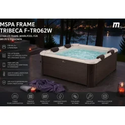 mspa (orpc) Tribeca 160 x 160 x 65 cm Holz-Optik