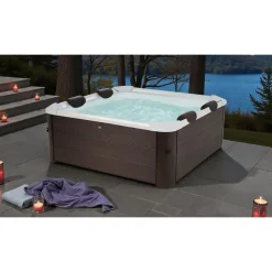 mspa (orpc) Tribeca 160 x 160 x 65 cm Holz-Optik