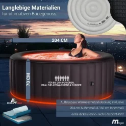 MSPA Urban Aurora 204 x 70 cm Schwarz
