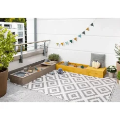 Muddy Buddy Holzsandkasten Flexy Style mit Holzschutz vorbehandelt grau