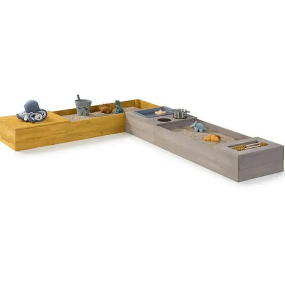 Muddy Buddy Holzsandkasten Flexy Style mit Holzschutz vorbehandelt grau