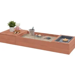 Muddy Buddy Sandkasten Space Saver mit Matschwanne und Staufach rosa