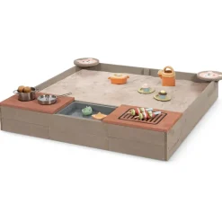 Muddy Buddy Sandkasten Wild mit Dach warmgrau/puderrosa