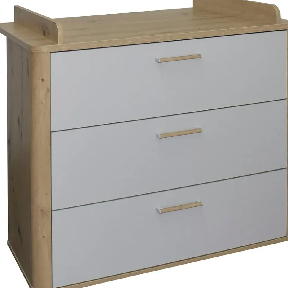 Mäusbacher Wickelkommode Lilly Holzoptik Grau