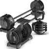 NEOLYMP 3-in-1 Hanteln Set Verstellbare Kurzhantel 2-24 kg schwarz