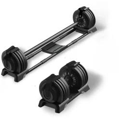 NEOLYMP 2 in 1 Hantel Set Verstellbare Langhantel 2-40 kg schwarz