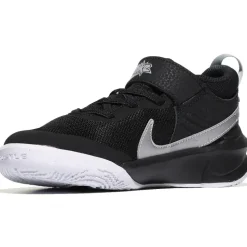 Nike Unisex Kinder Team Hustle D 10 Basketballschuh, Black Metallic Silver Volt White, 28.5 EU