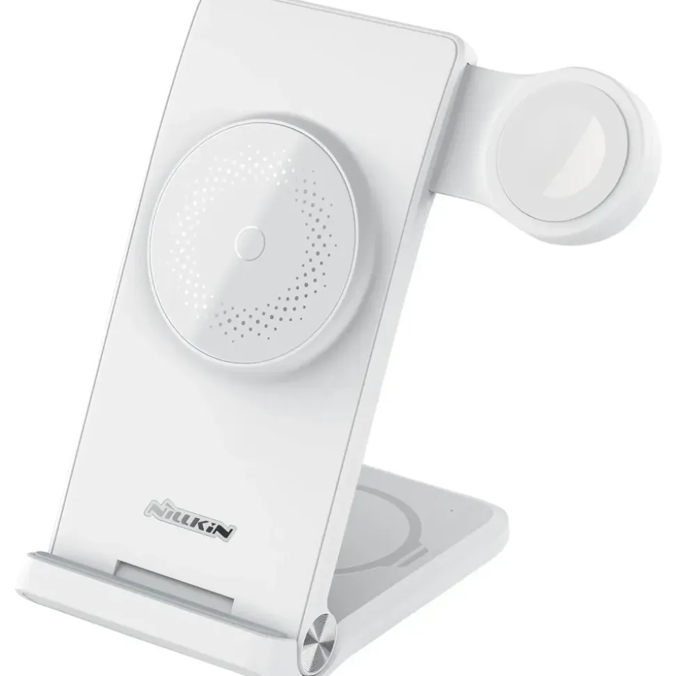 Nillkin 3in1 MagSafe Ladegerät Smartphone Watch TWS, weiß - Weiß
