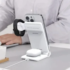 Nillkin 3in1 MagSafe Ladegerät Smartphone Watch TWS, weiß - Weiß