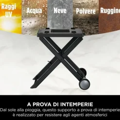 Ninja Grillständer 75,5 cm schwarz