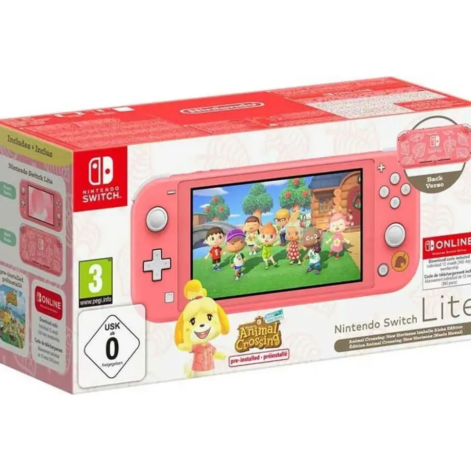 Nintendo Switch Lite koralle + + Animal Crossing: New Horizons Bundle
