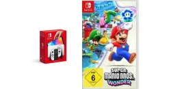 Nintendo Switch OLED weiß + Mario Wonder