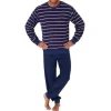 normann Frottee Pyjama lang Blau 60/62