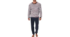 normann Frottee Pyjama Schlafanzug Streifenrot 54