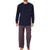 normann Pyjama Karo Blau 50