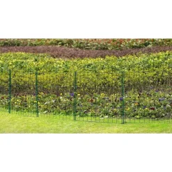 ns asia limited Teichzaun Oberbogen 390 x 78,5 cm Dunkelgrün/Stahl