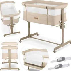 nukido Beistellbett Beige 70 x 140 cm