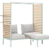 obi group sourcing gmbh Skipton Loungeset 2-teilig Teakholz mint/beige