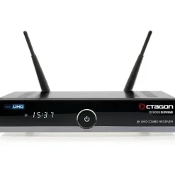 Octagon SF8008 Supreme 4K UHD Combo Receiver DVB-S2X + DVB-C/T2 500GB HDD - Schwarz