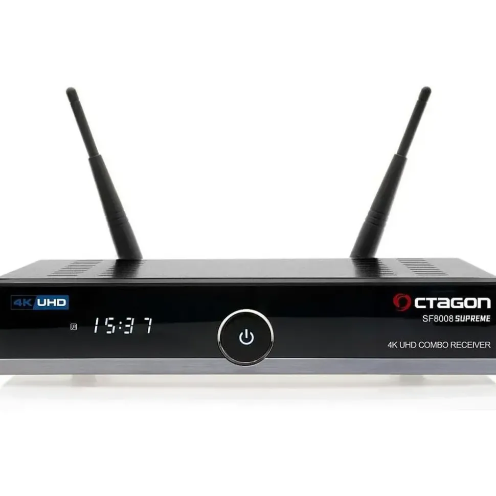 Octagon SF8008 Supreme 4K UHD Combo Receiver DVB-S2X + DVB-C/T2 500GB HDD - Schwarz