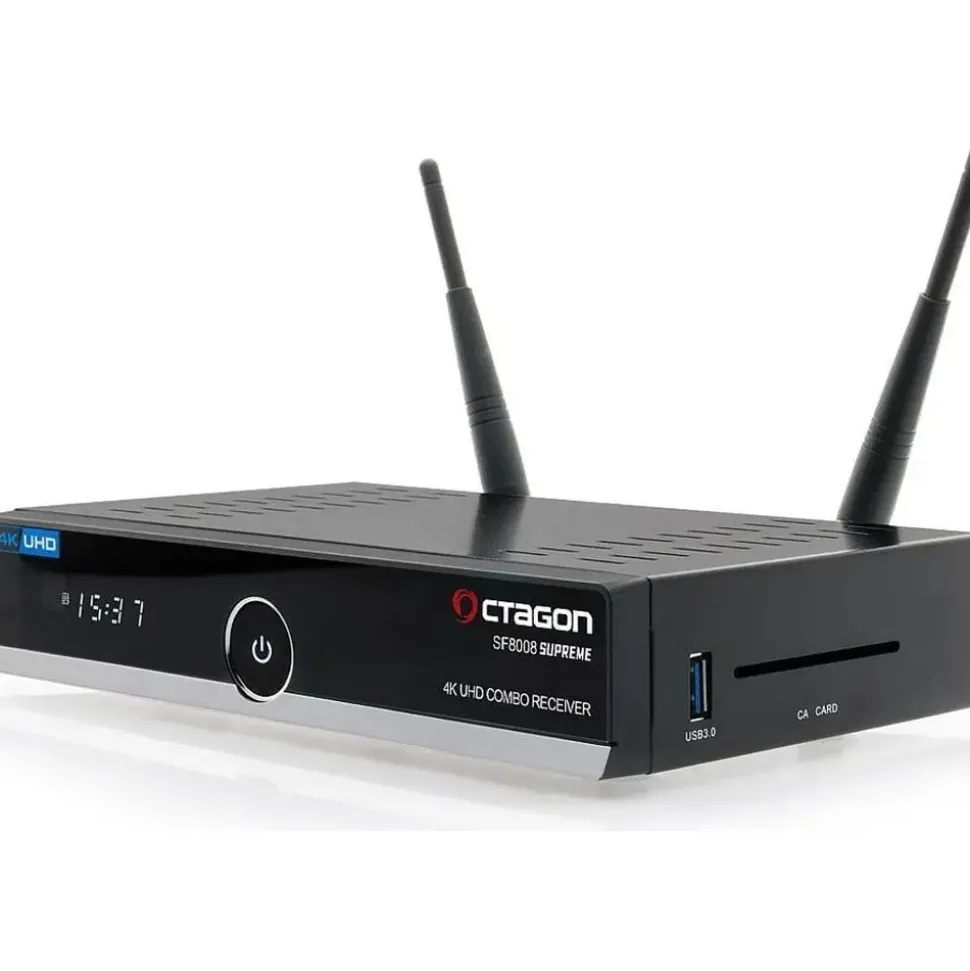 Octagon SF8008 Supreme 4K UHD Combo Receiver DVB-S2X + DVB-C/T2 500GB HDD - Schwarz