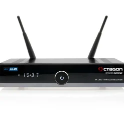 Octagon SF8008 V3 UHD E2 Linux PVR Twin Sat Receiver, 2X DVB-S2X Tuner, & Define OS, mit Aufnahmefunktion, M.2 M Key, Gigabit LAN, Kartenleser, Sat to IP, Multistream, WiFi WLAN