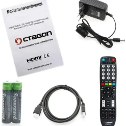 Octagon SF8008 V3 UHD E2 Linux PVR Twin Sat Receiver, 2X DVB-S2X Tuner, & Define OS, mit Aufnahmefunktion, M.2 M Key, Gigabit LAN, Kartenleser, Sat to IP, Multistream, WiFi WLAN